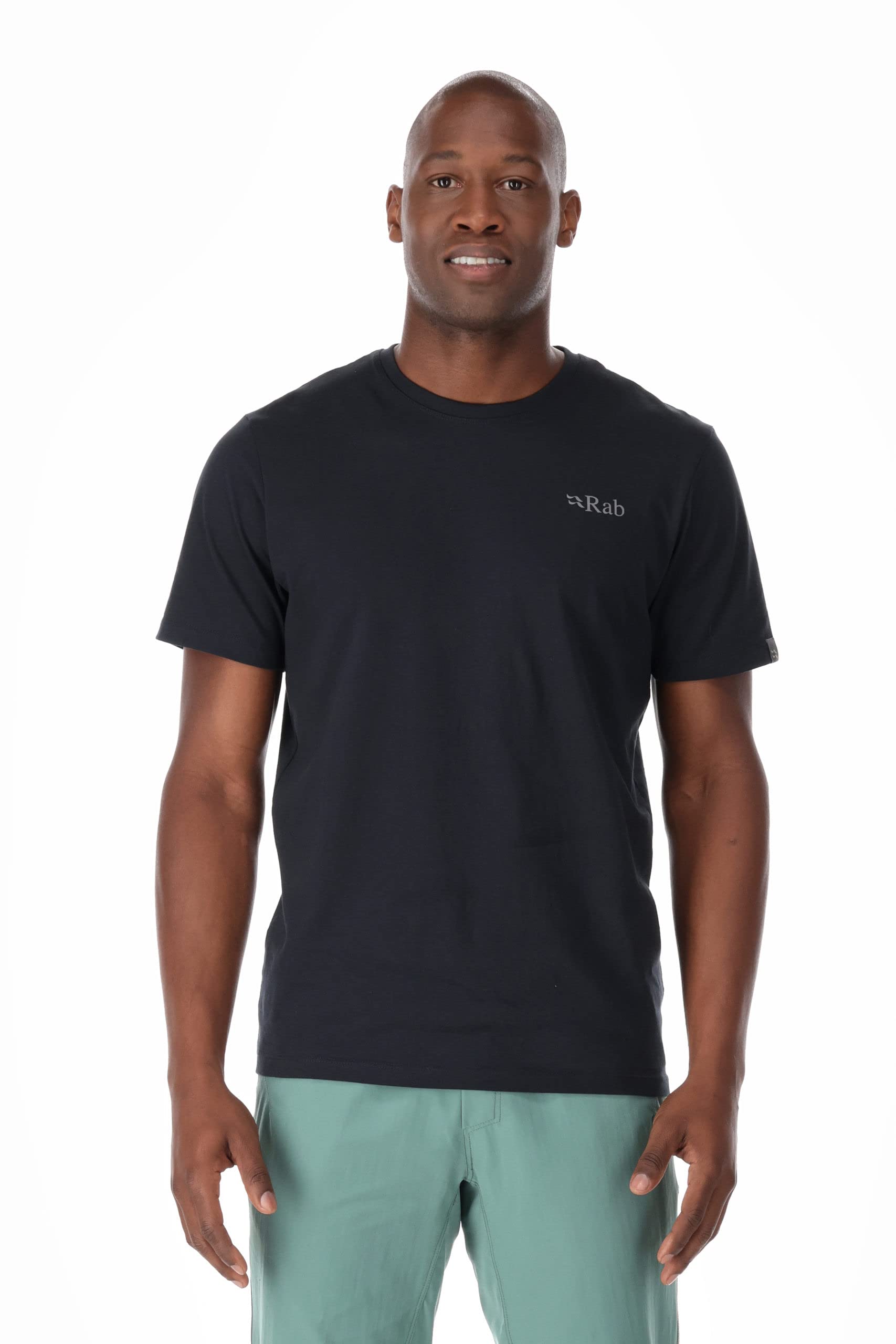 RabMen's Stance Mountain Peak Tee - Short-Sleeve Graphic T-Shirt for Hiking, Trekking, & Everyday Use