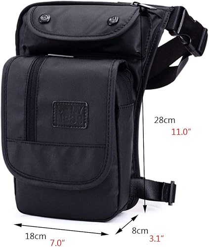 Miniatura 9 de Bolsa de pierna caída para motocicleta para exteriores, cintura para hombres y mujeres, #24Negro