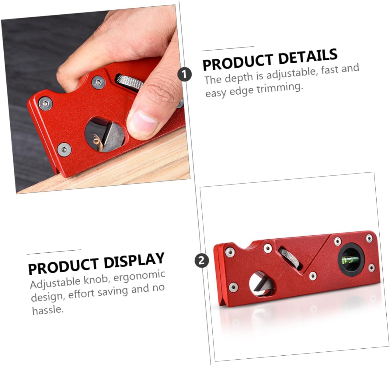 Portable Wood Planer Manual Planer Hand Planing Tool 45° Angle for Woodworking