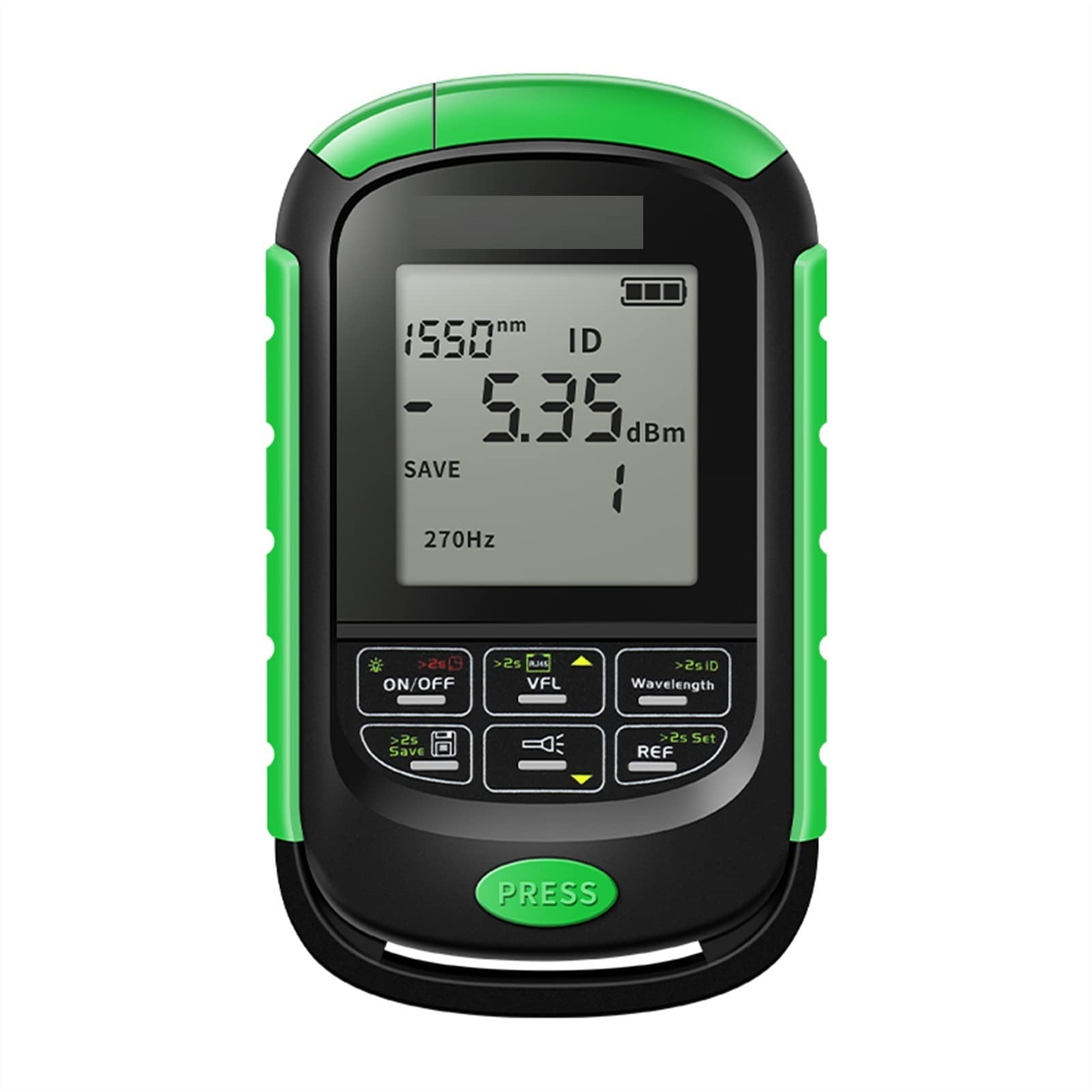 Localizador Visual de Fallas, Medidor de potencia óptico de batería 4IN1 LI 5km 15km 30km Vfl Localizador de fallas visuales Prueba de cable de red Tester de fibra óptica Luz LED | NC-30MW