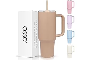 FECBK 40 oz Tumbler with Handle and Straw