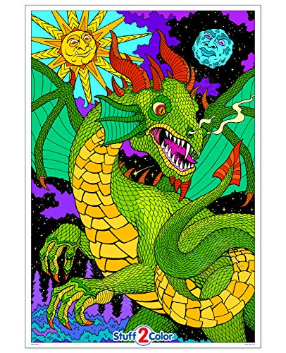 Dragon Skies - Giant Coloring Poster - 32.5