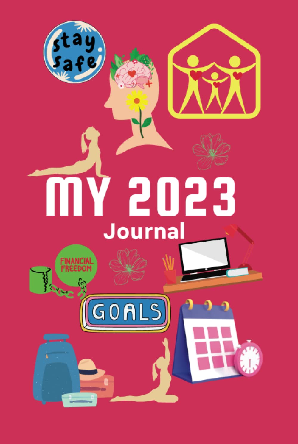 Planner 2023 Hardcover 6x9 pouces avec 113 pages colorees pour s'organiser