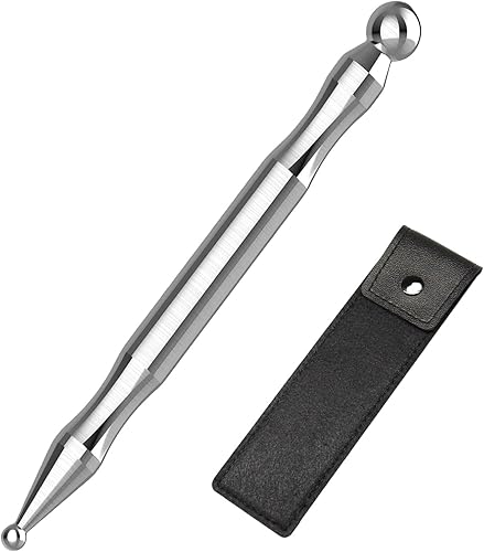Bolígrafo de acupuntura, herramienta de masaje de tejido profundo de acero inoxidable, bolígrafo manual de masaje de acupuntura para alivio del