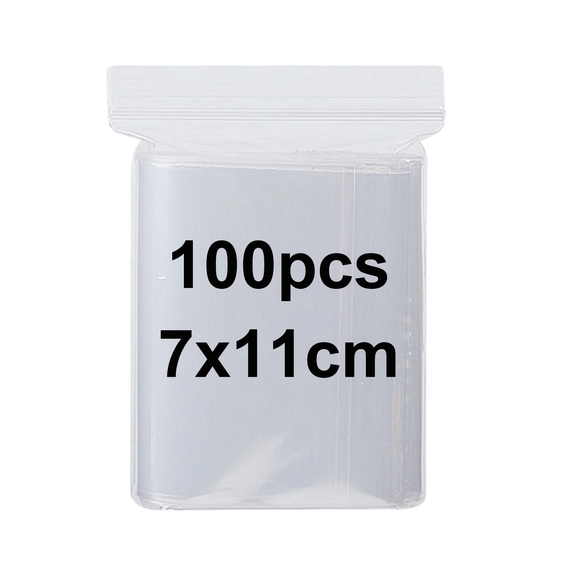 Small Grip Seal Bags 100Pcs 7x11cm Mini Sealable Plastic Bags Little Clear Ziplock Bag Reusable Tiny Transparent Polythene Pouches for Beads Cookies Candies Jewellery Storage