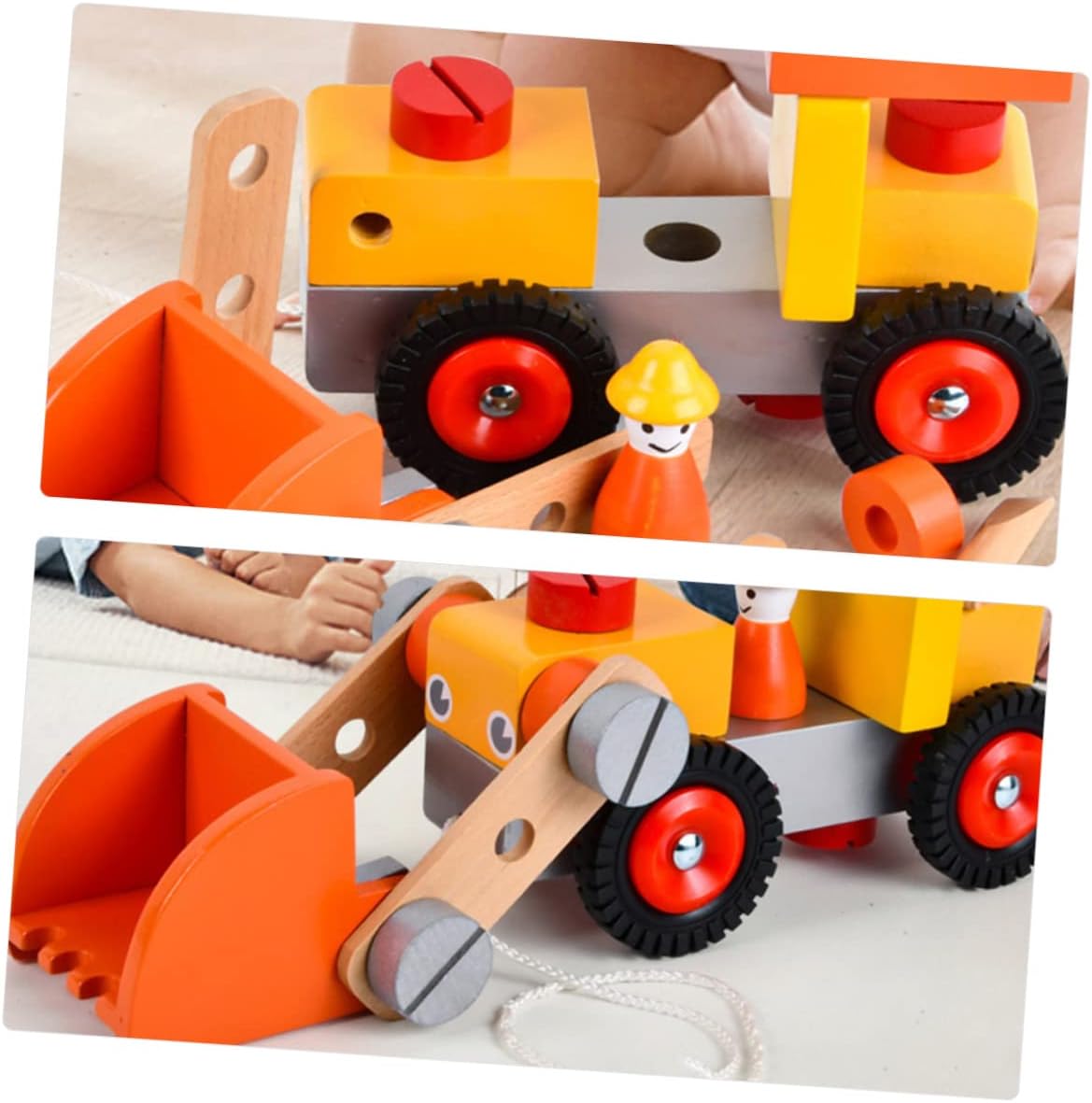 Kisangel Boy Girl Excavator Model Toy Assembled Engineering Vehicle for Boys and Girls Educational Construction Toy for Boys and Girls Birthday Develops Imagination and Coordination