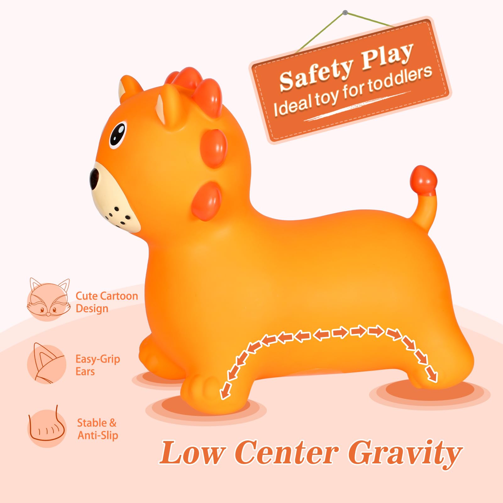 Bouncy Animals For Toddlers 1-3 ZOOJOY Bouncy Horse Hopping Toys