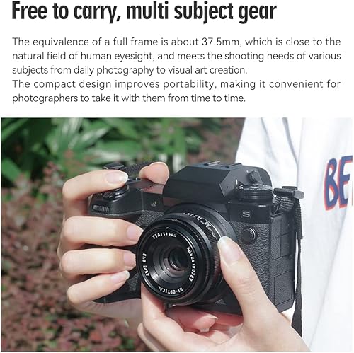 Miniatura 4 de TTArtisan Lente de cámara APS-C gran angular F2 de 0.984 in Lente fija manual de apertura grande para cámaras Sony E Mount A6300 A6400 A6500 A6600