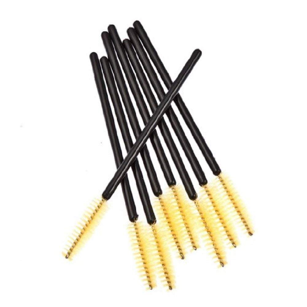 Professional Disposable Eyelash Mascara Brushes Wands Applicator Makeup Kits (Pack of 1000, Yellow)