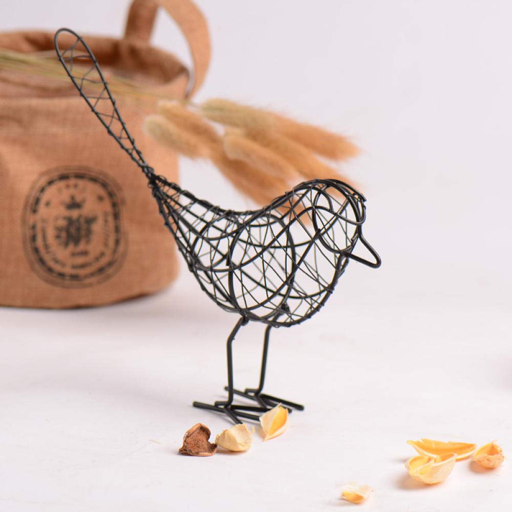 KELIEQA Dekoracje Figurki Statua Rzeźby Żelazne figurki ptaków Abstrakcyjne miniatury ptaków Vintage Figurka zwierzątko Dekoracja domu Kreatywny prezent Pamiątki