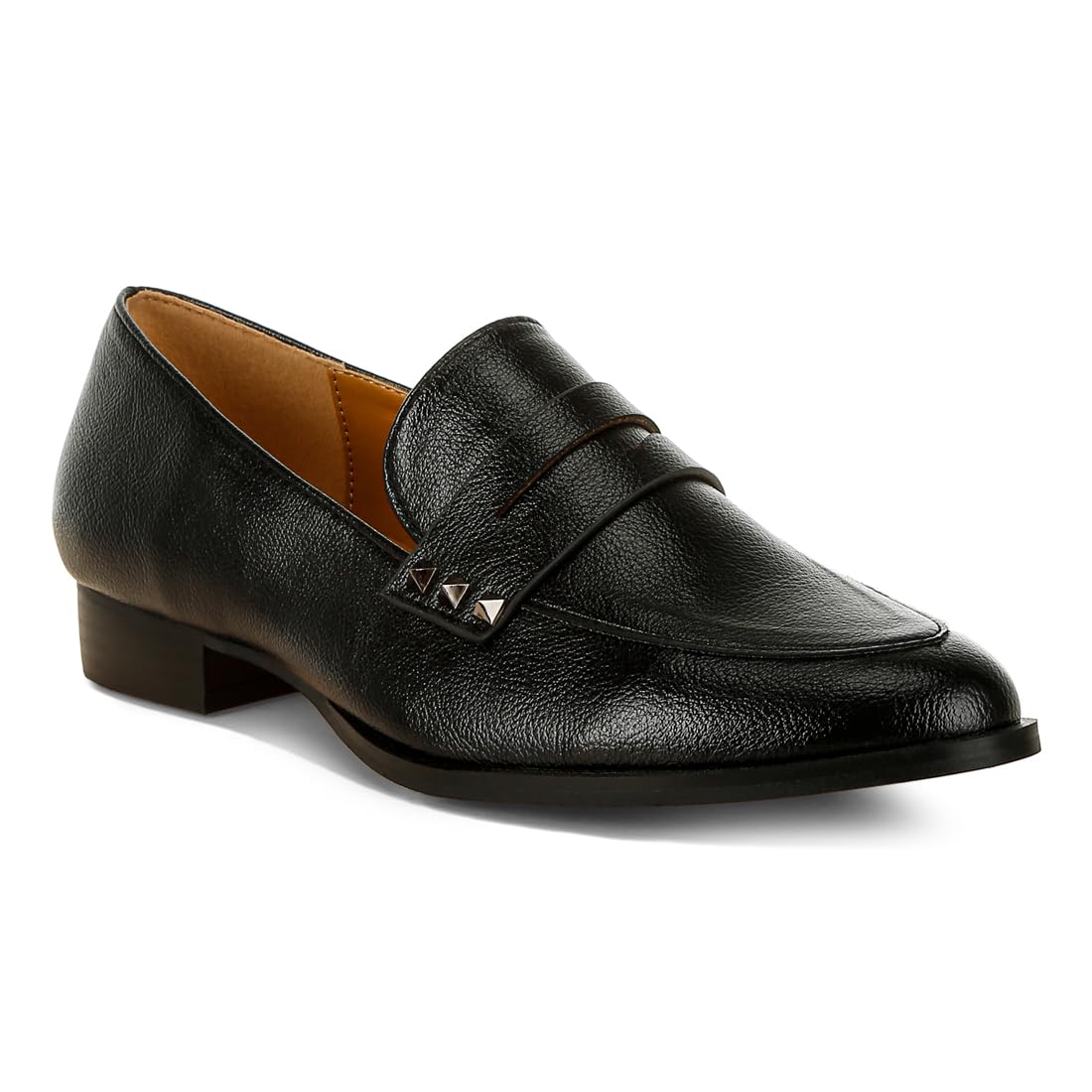 Penny Strap Metallic Loafers-image-5