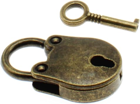 1PCS Vintage Mini Bear Padlock Key Lock Antique Style Small Key LockBronze