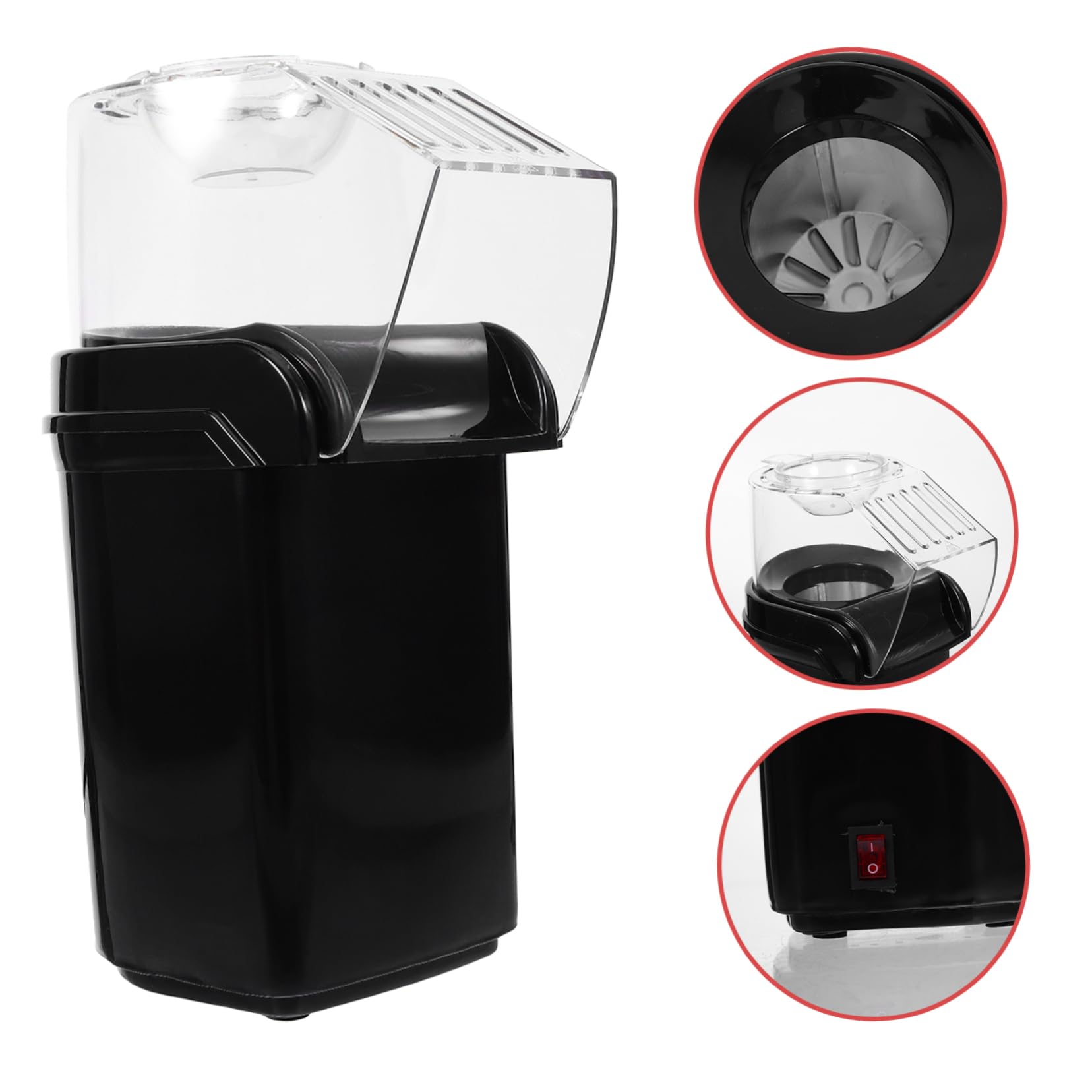 ULTECHNOVO Machine à Popcorn à Air Chaud Automatique Pour Maison Cuisine Avec Tasses Doseuses