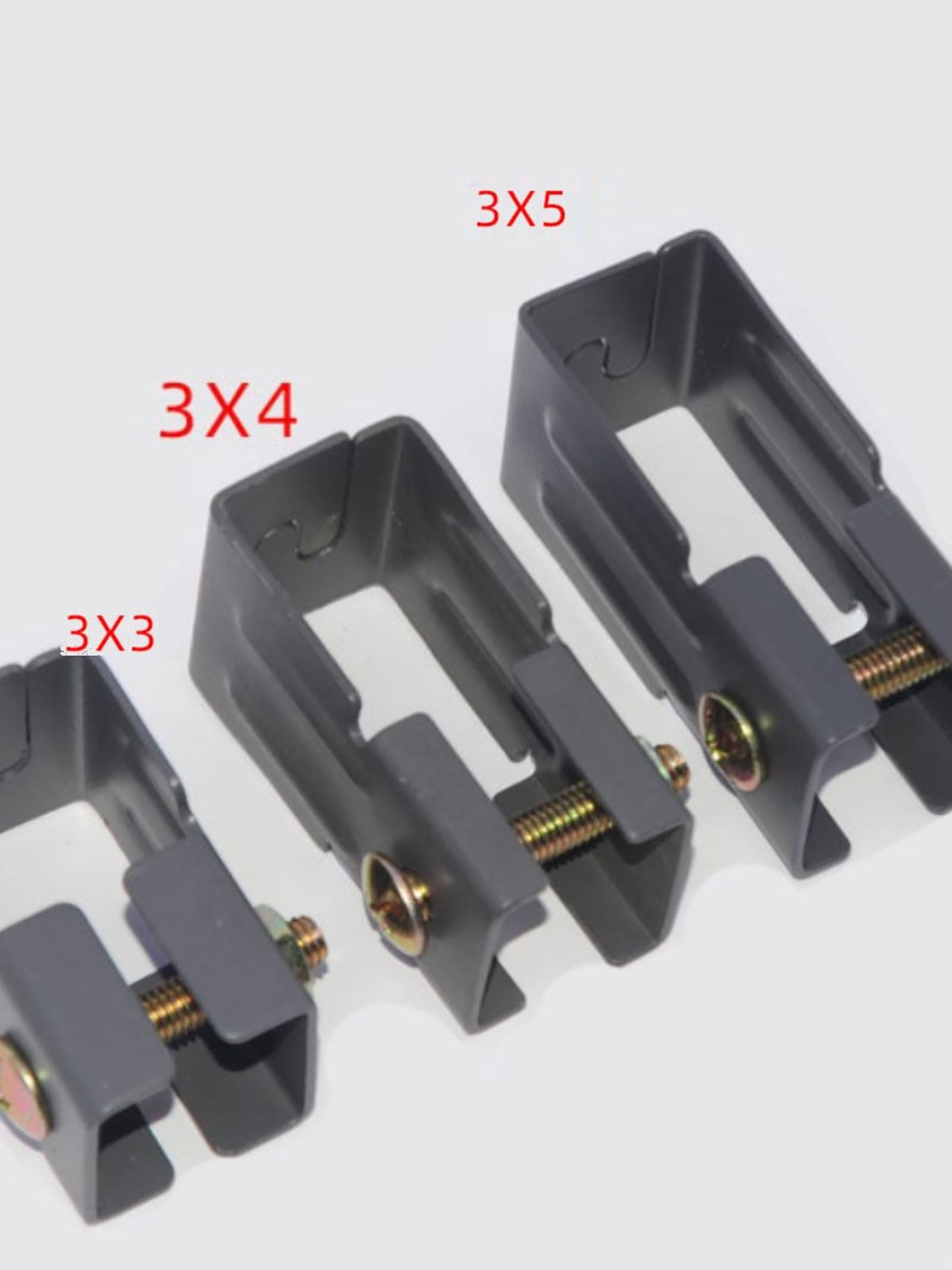 Set van 4 verstelbare meubelpoten, zwarte metalen poten
