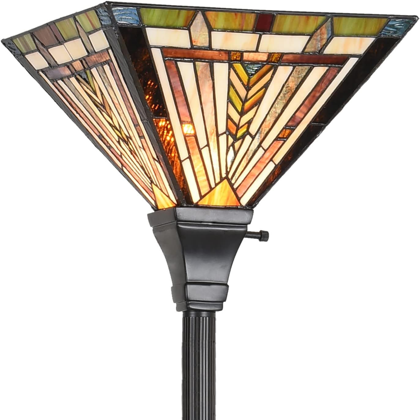 Tiffany Torchiere Floor Lamp,Stained Glass Lamp Shade,Vintage Antique ...