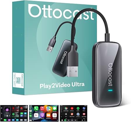 Amazon.com: OTTOCAST Play2Video Ultra CarPlay Ai Box & Wireless