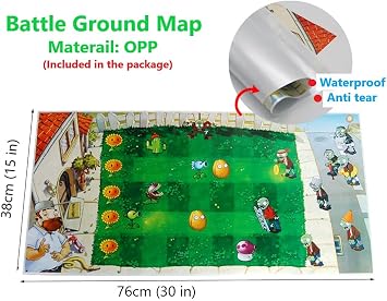 ZESTAR Plants and Zombies Toys Figures vs Peashooter Party Favors Birthday Decorations Supplies Plush Sets Playset Series 2 PVZ Kids Games Books Zomboss Gargantuar with Storage Box and Map