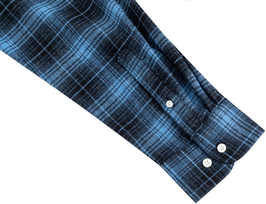 Double Pump Big and Tall Flannel Shirts for Men Cotton Long Sleeve Casual Button Down Plaid Shirt from XXL (T) to 6XL(T) - Image 5