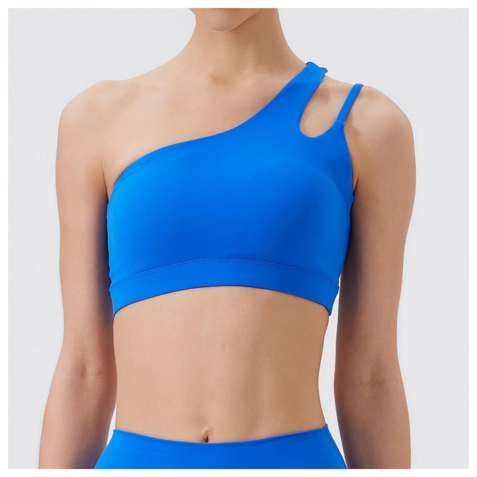 Sport BH Damen Damen Sport-BH Push-Up Fitness-BHS One Shoulder Yoga-BH Atmungsaktiv Gym Yoga Lauf-BH