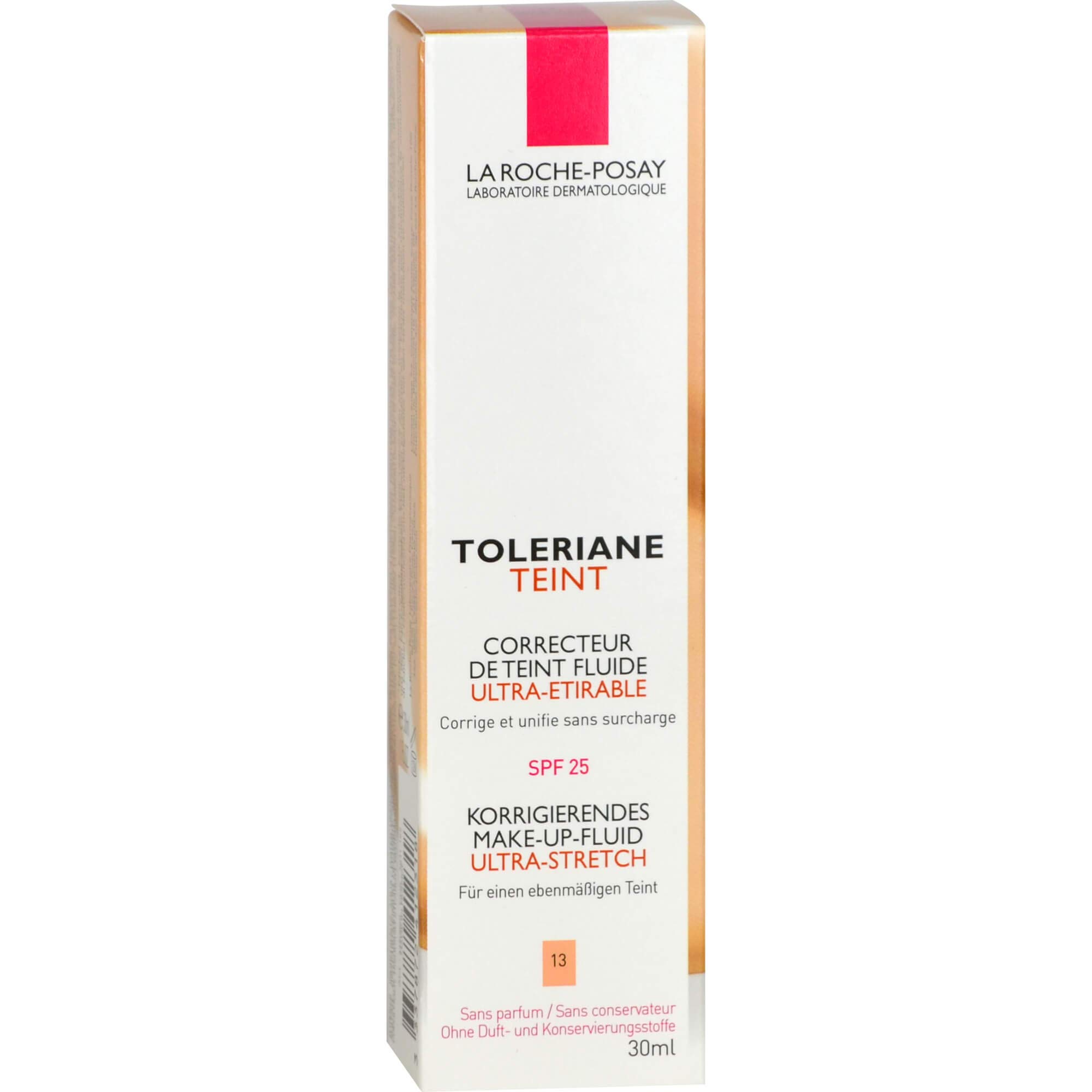 La Roche Posay Toleriane Teint, Fondo de Maquillaje Corrector Fluido, SPF25, 13 Beige Sable, 30 ml