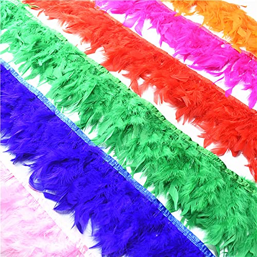 10 metri soffice pelle rosa piuma di tacchino decorazione rifiniture piume fai da te per abiti da gonna artigianato 10-15 cm-piuma rossa vino, 10 metri