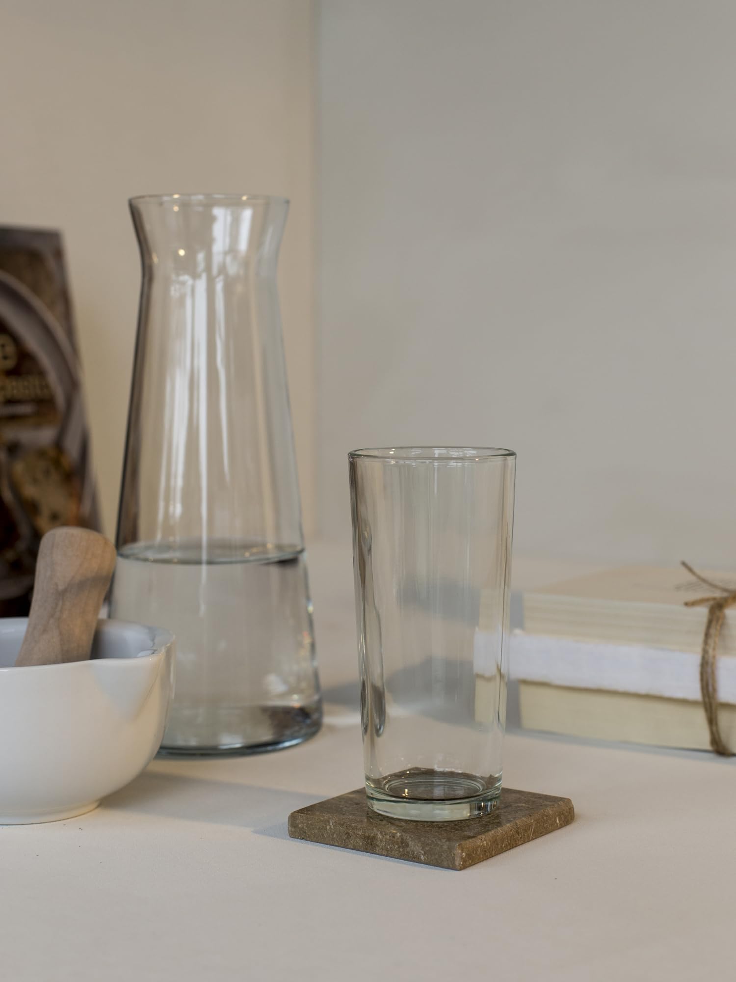 Posavasos de mármol Travertino Nogal (6 unidades)