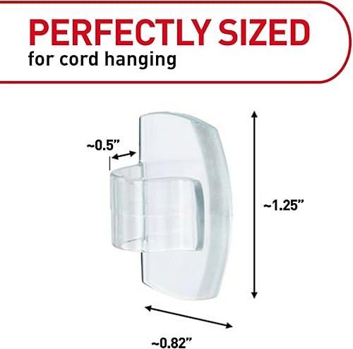 Miniatura 2 de Command Clips de cable redondo clips de cable colgantes sin daños clips de pared sin herramientas para colgar cables eléctricos de decoración de