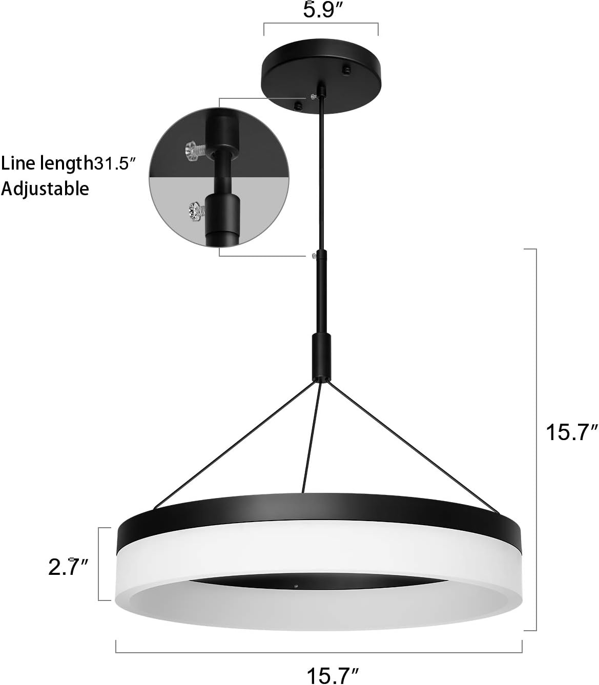 Hоt Dеаlѕ Modern Black LED Chandelier with Hanging Pendant Lighting Ceiling Light Fixtures for Living Room Dining Room Kitchen Island Bedroom (15.7 Inches) Cold Light, 6000 K, 26W, 2500lm 70% оƒƒ Evеrуthіng Modern Black LED Chandelier with Hanging Pendant Lighting Ceiling Light Fixtures for Living Room Dining Room Kitchen Island Bedroom (15.7 Inches) Cold Light, 6000 K, 26W, 2500lm