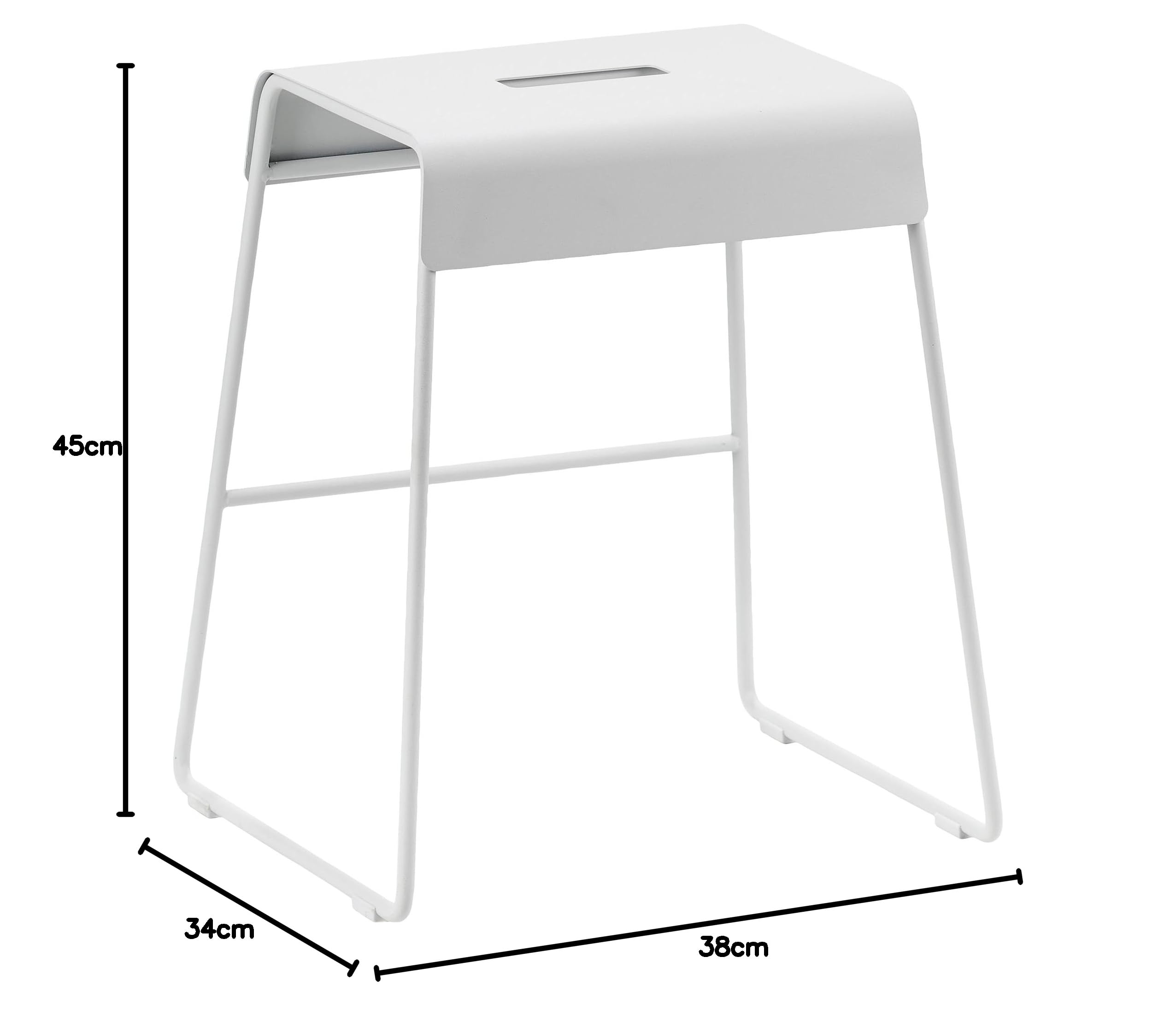ZONE DENMARK A-Stool Outdoor Tabouret 38,5 x 34 x 45 cm Gris Clair