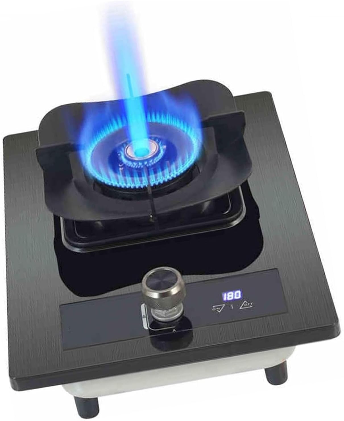 1 Burners Gas Stove Outdoor, 5.2KW Propane Gas Cooktop, Independent Timer Kitchen Counter Top Stove Gas, with Flameout Protection, for RV, Apartments(NG)