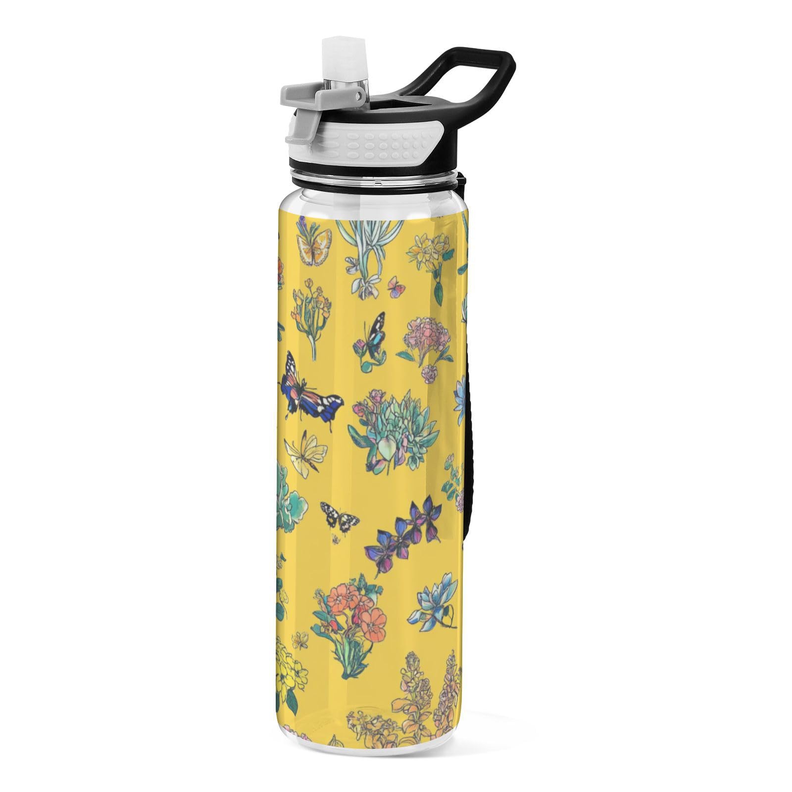 Bouteille d'eau jaune 946 ml durable en Tritan non toxique