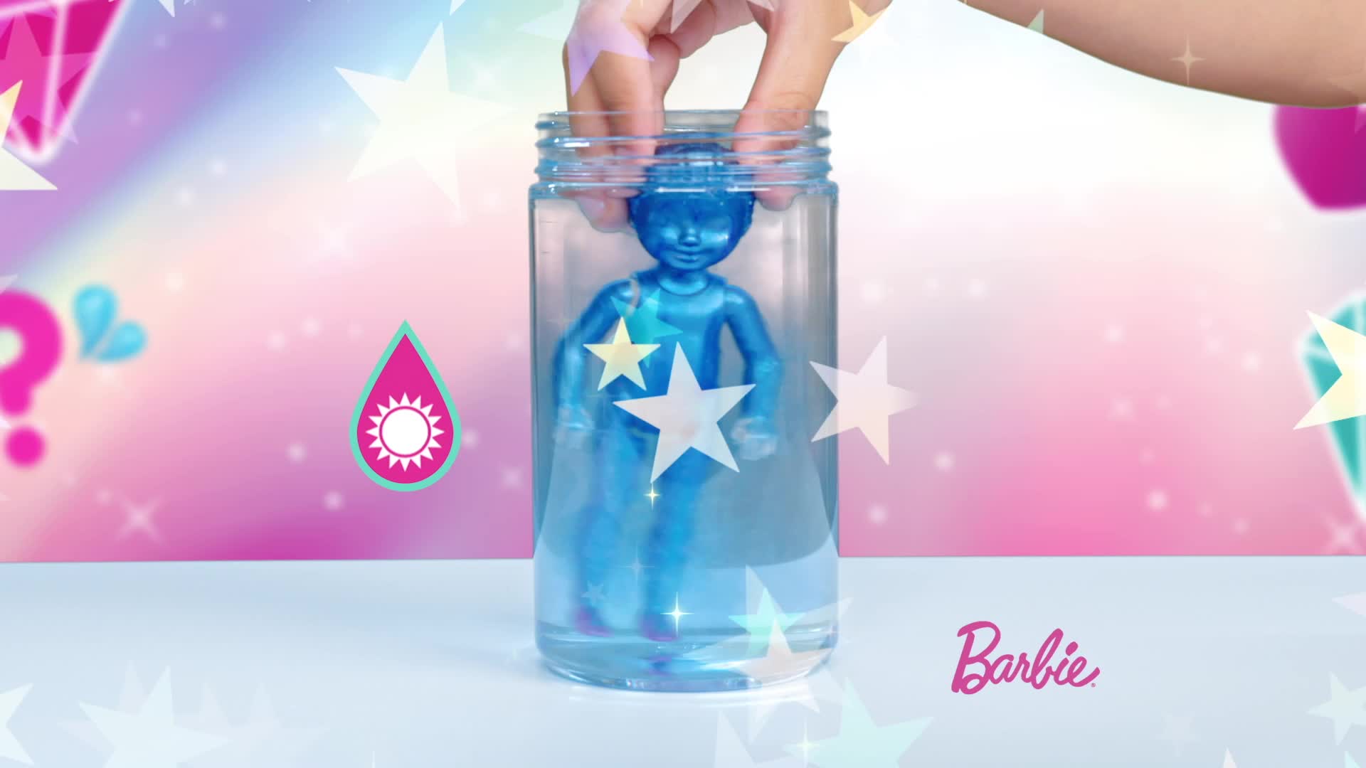 Barbie GTT23 - Barbie Chelsea Color Reveal Puppe, Glitzer Serie, mit Enthüllungseffekt mit 1 Überraschungspuppe und 6… – Bild 8