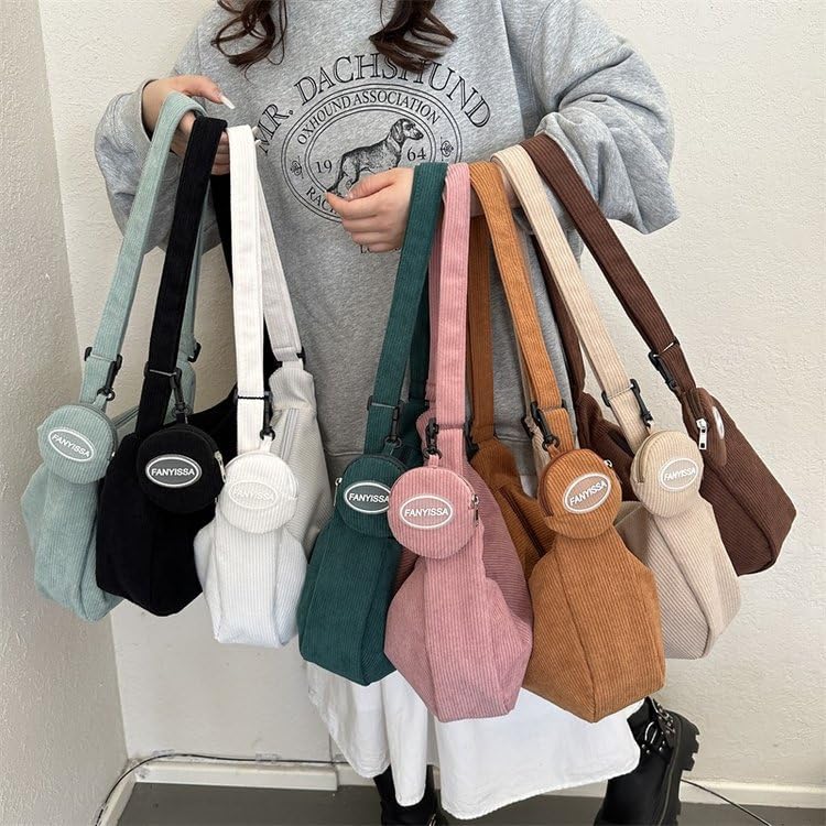 Bolso Tote Crossbody de Pana Unisex miniatura 5