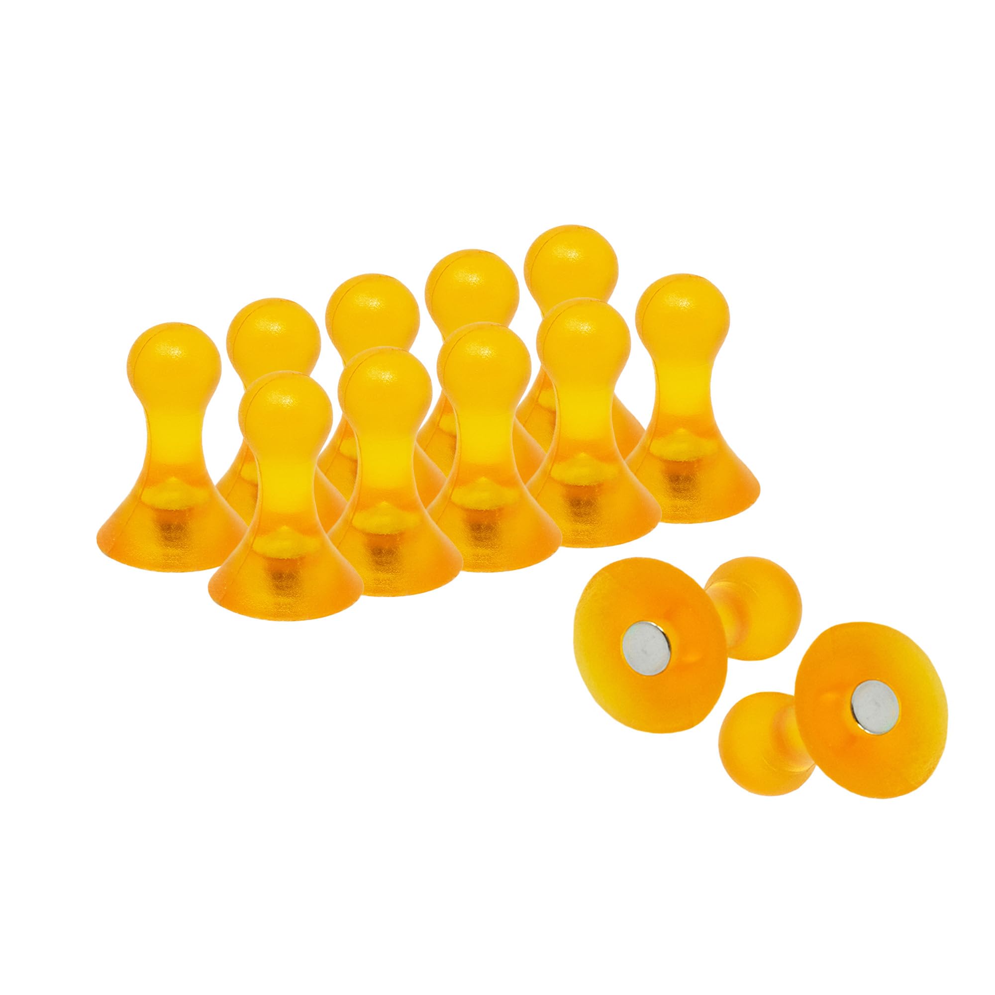  - Large Orange Skittle Magnets For FridgeWhiteboardNoticeboardFiling Cabinet (Pack Of 6)