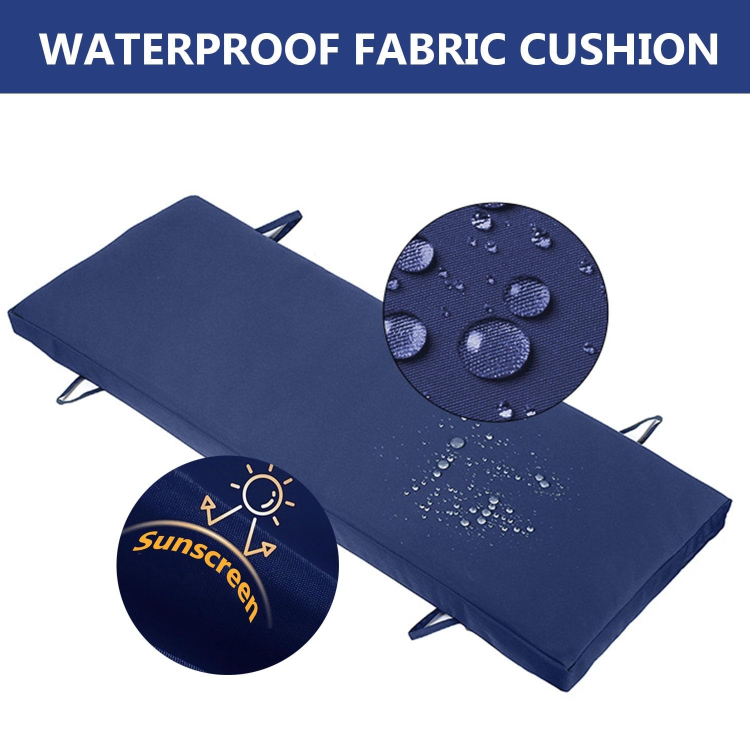 Coussin pour Banc de Jardin ,Imperméable Antidérapant Coussin de Siège en Mousse Épaisse avec Housse Amovible, Assise Coussin pour Banc de Mobilier Terrasse Canapé Extérieur(Gris foncé,110x45x5cm)