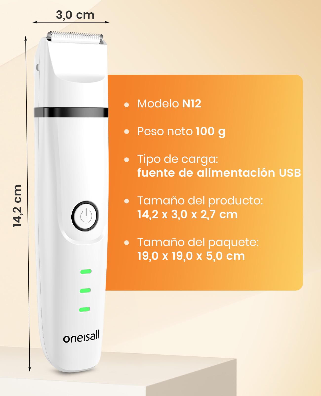 oneisall Juego de afeitadora 3 en 1 para gatos, afeitadora silenciosa para gatos, cortapelos profesional para y perros, para patas, nalgas, anudados, dingleberry (Blanco)