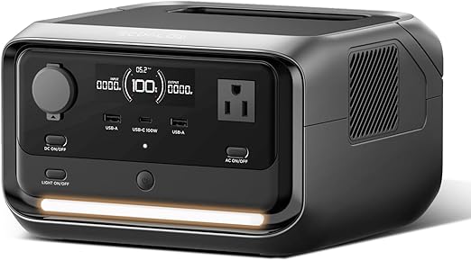 EF ECOFLOW Portable Power Station RIVER 3 Plus, 286Wh LiFePO4 Battery, 3 Up to 1200W AC Outlets, <10 MS UPS, Expandable to 858Wh, <30 dB Quiet, 1Hr Fast Charging Solar Generator for Outdoor Camping/RV