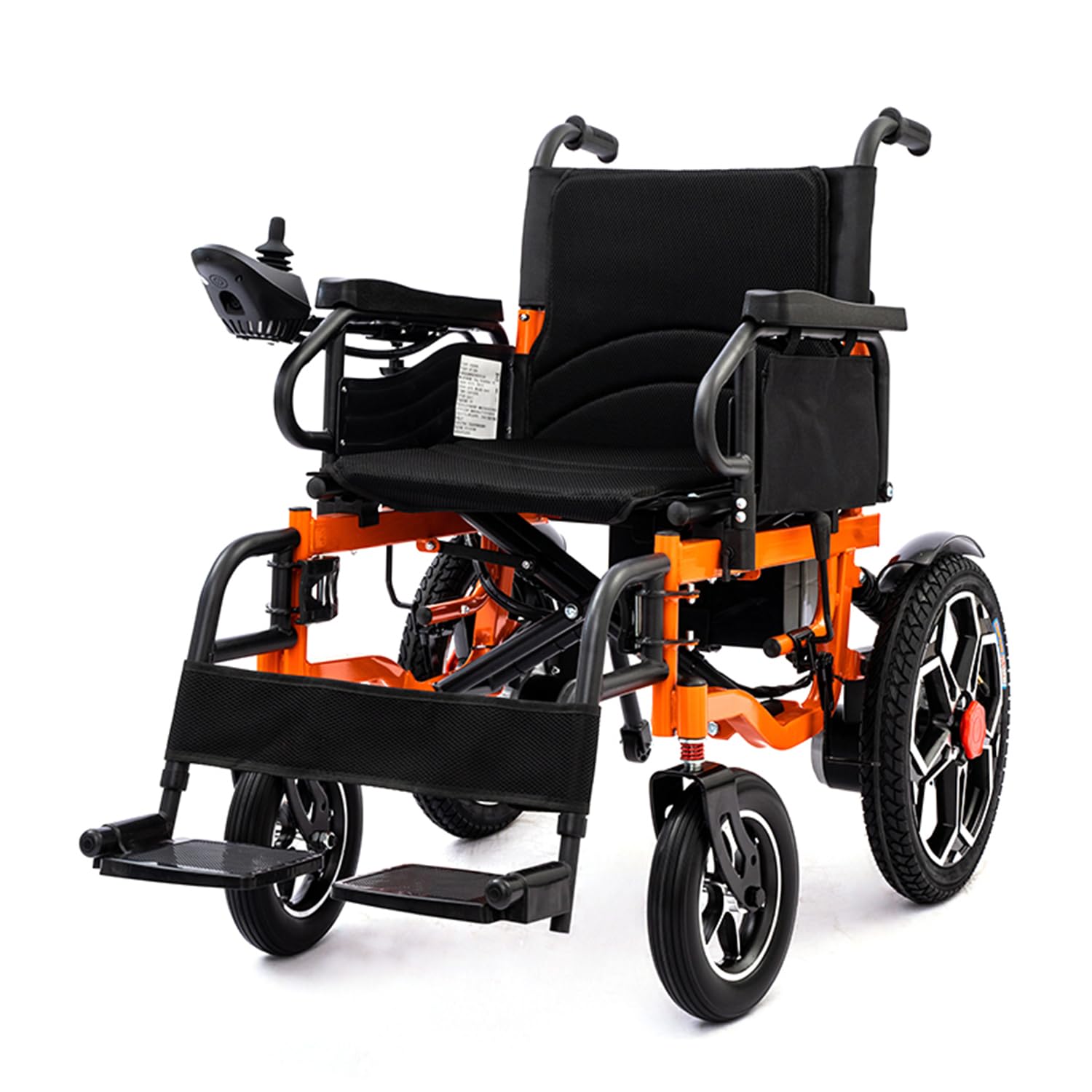 D09 silla de ruedas eléctrica – asiento ancho para grandes, con 42cm neumáticos todoterreno, Autonomía hasta 30Km,motor de 500W, batería 20Ah, capacidad de carga 150kg, ideal para viajes y uso diario
