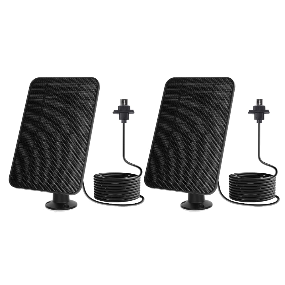 Panneau solaire pour caméra Blink d'extérieur, 4 W 5 V avec batterie de 2000 mAh compatible avec Blink Outdoor (4e génération), câble de 4 m et prise en caoutchouc, support réglable à 360°
