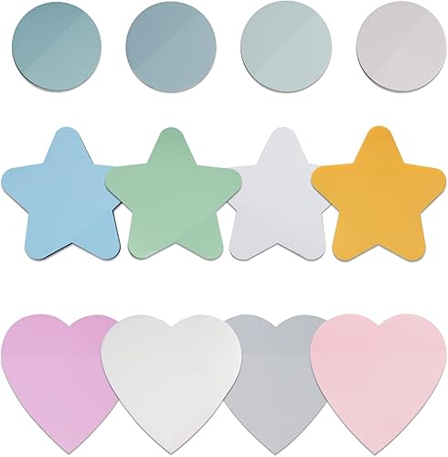 hoyuwak 600 hojas de notas adhesivas transparentes, forma de corazón redondo, pestañas adhesivas transparentes, pestañas adhesivas transparentes