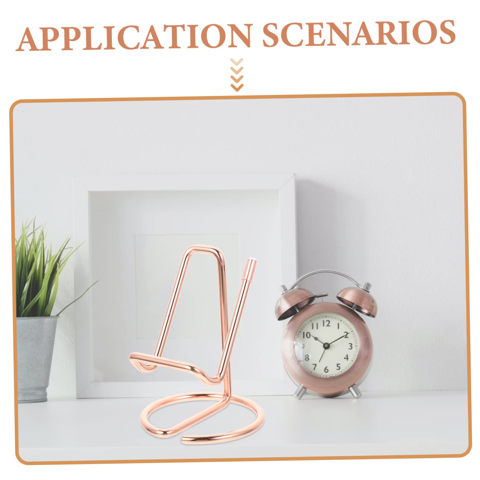 SHINEOFI Supporto Telefono in Ferro 2 Pezzi per Scrivania Bordi Lisci e Design Semplice, Porta Cellulare Portatile per Ufficio o Camera da Letto