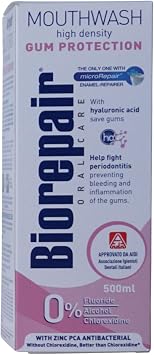 Biorepair: Collutorio Mouthwash High Density Gum Protection 500ml /16.91 fl.oz, Pack of 2