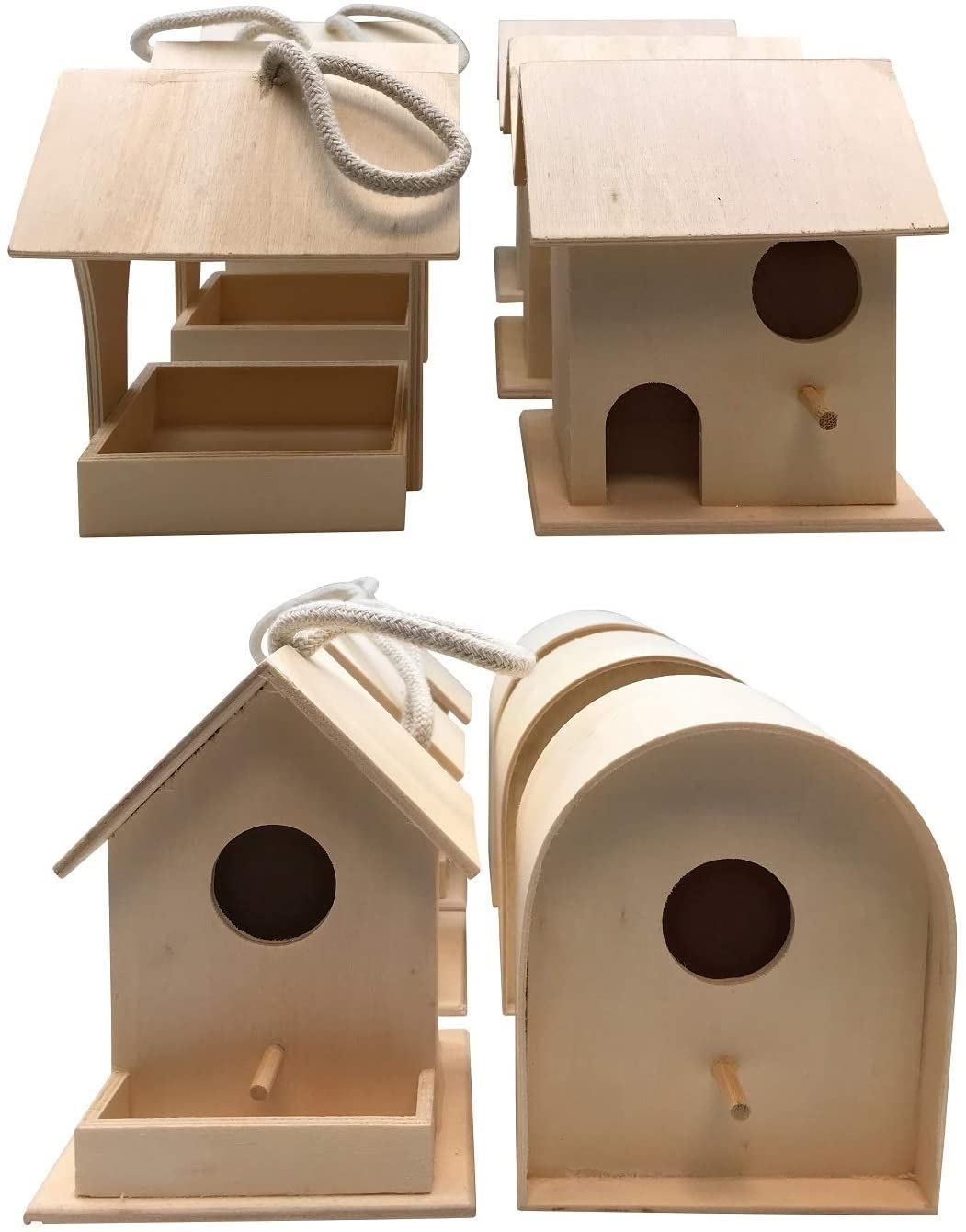 Oojami Design Your Own Wooden Birdhouses 12 Bird House Bulk (Classic)