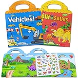🙅Divertidos Sticker Books Incluso los niños de 3 a 6 años pueden jugar y aprender de forma independiente. Diseñado para manos pequeñas, ayuda a desarrollar la destreza y la capacidad de observación.