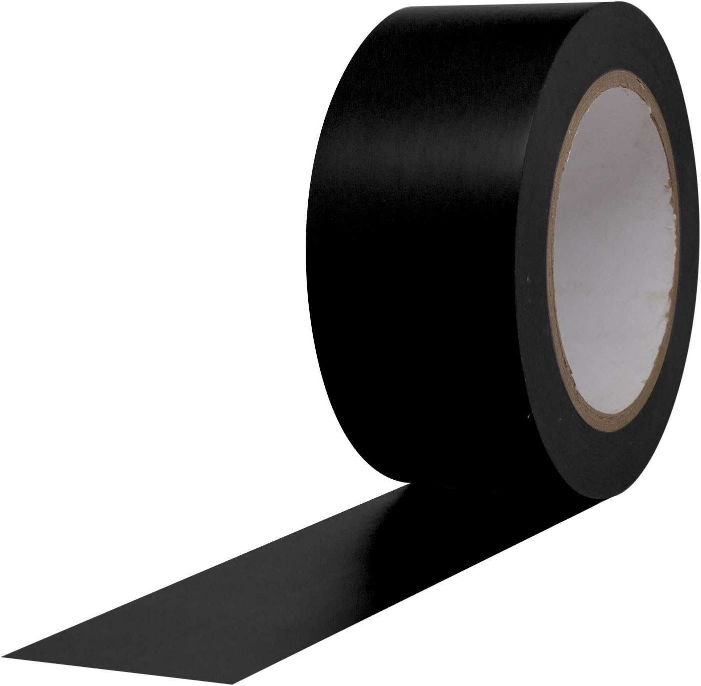 ProTapes Pro 50 Premium Vinyl Safety Marking and Dance Floor Splicing Tape, 6 mils Thick, 36 yds Length x 2" Width, Black (Pack of 1)