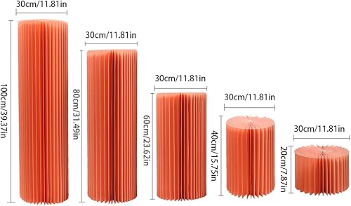 Miniatura 7 de Exhibición de columnas de papel plegables, soportes de pedestal, soportes de pedestal cilíndrico, mesa de postre de pilar romano, soportes