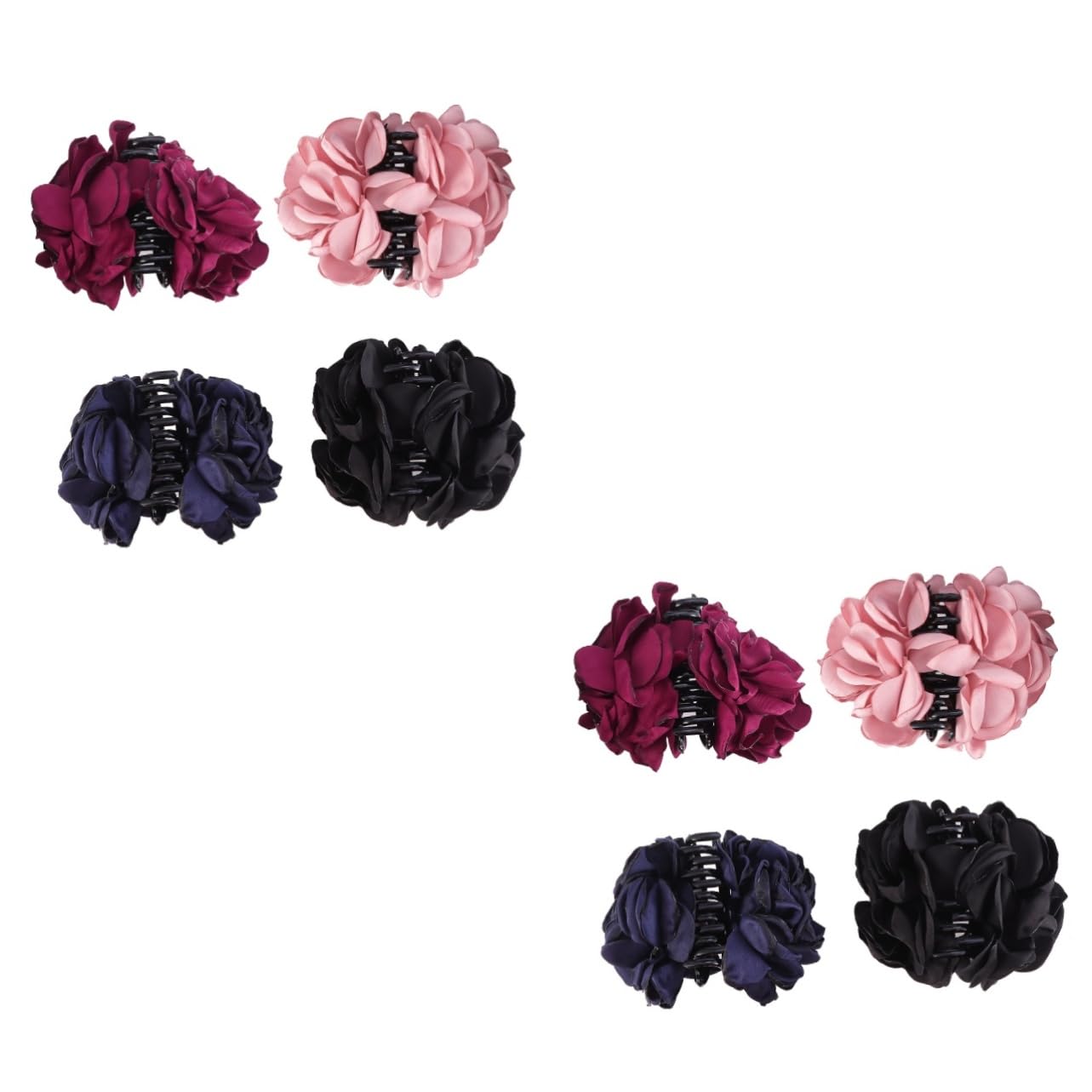 PACKOVE 8stücke Teiliges Große Haarklammern Mit Rosendekor Für Damen Rutschfeste Haarspangen Weinrot Marineblau Für Hochzeiten Partys Und Besondere Anlässe