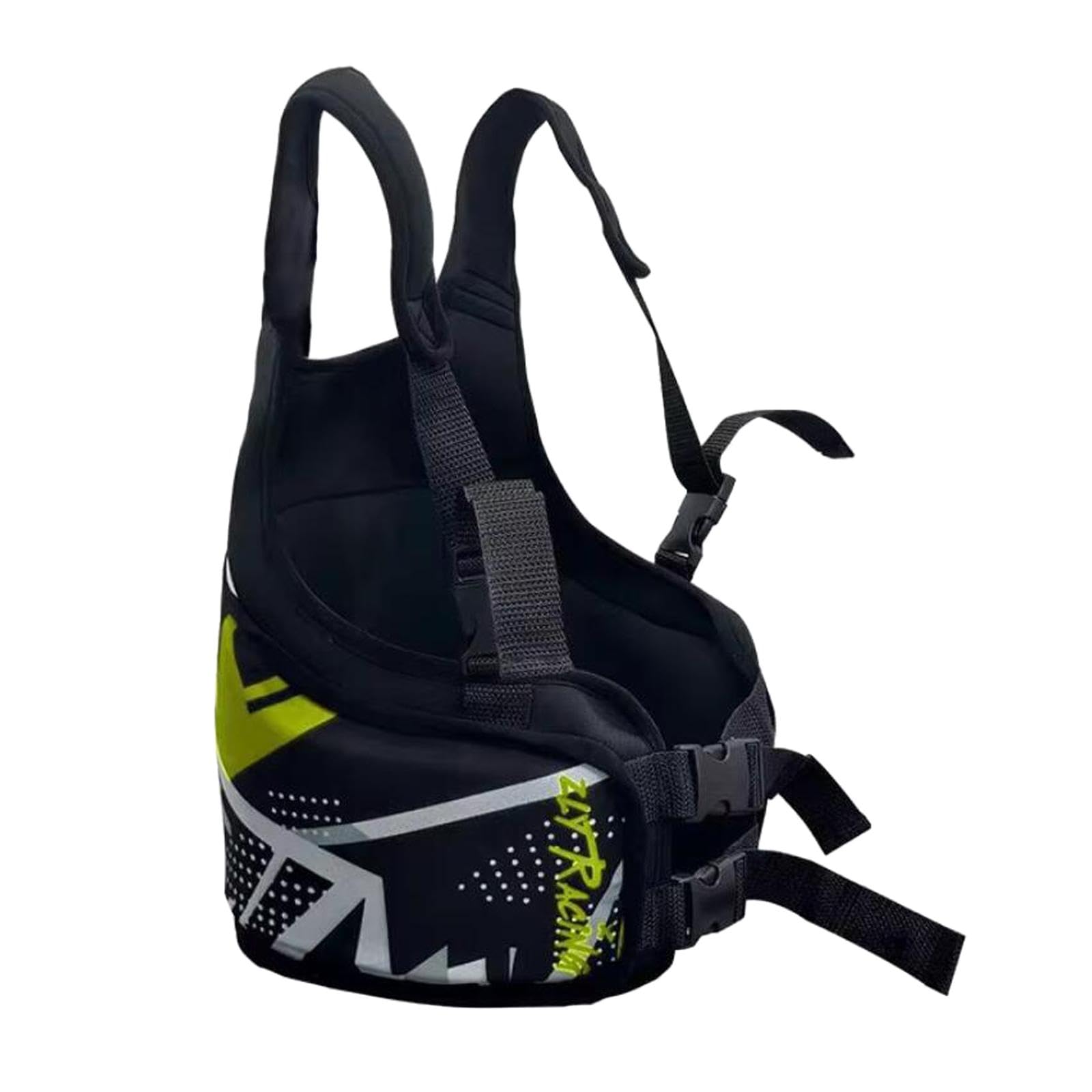 Milageto Chaleco Protector de Costillas de Karting para Adultos, Ajustable, Amarillo