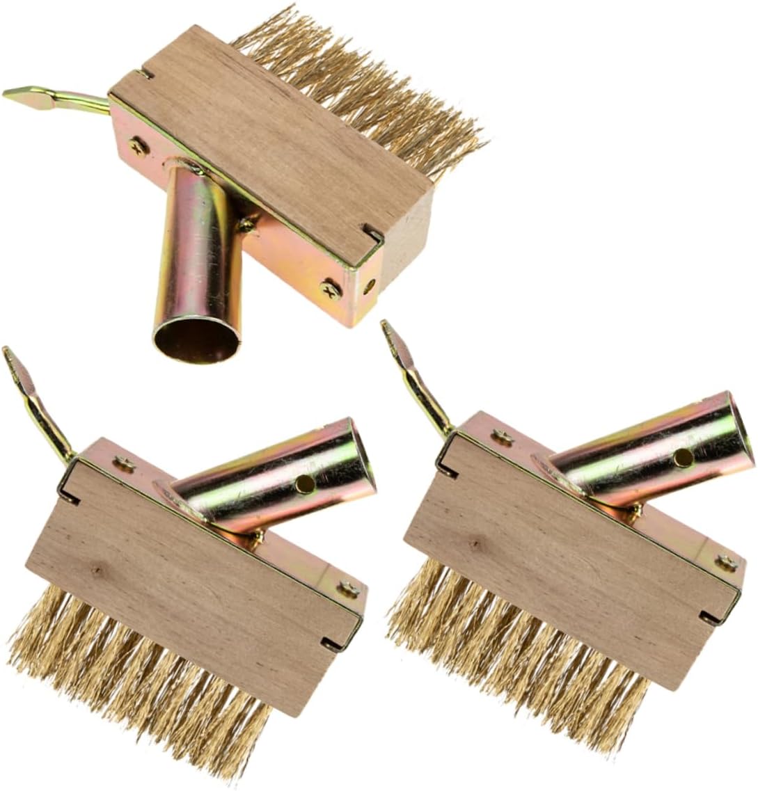 BESPORTBLE 6pcs Heavy Duty Scrub Brush for Garden Cleaning Long Handle Moss for Patio Paving and Outdoor Use Durable Wire Brush Hook for Efficient Weeding and Debris Removal