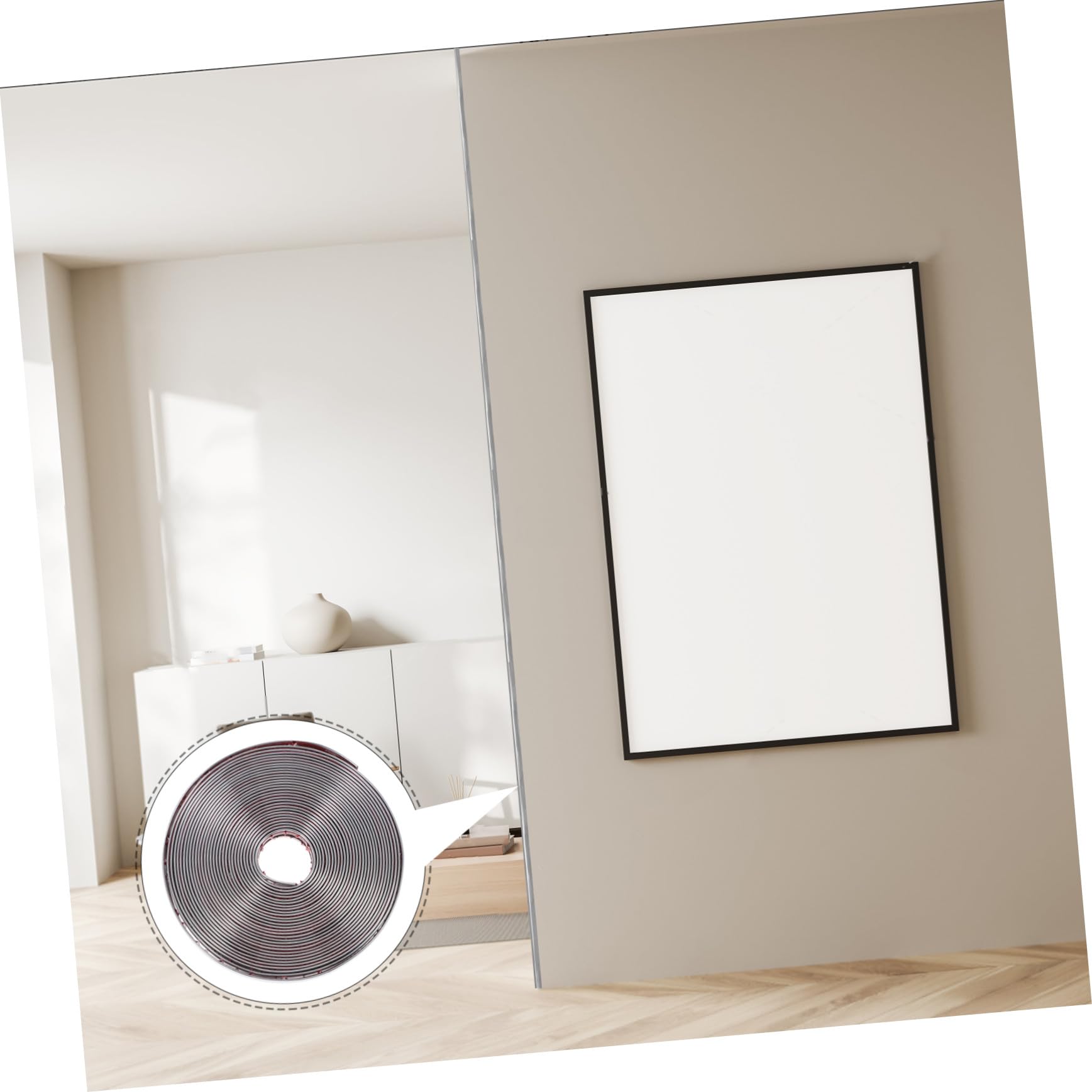 Moldura de Esquina de Pared Flexible Autoadhesiva Pvc Plata